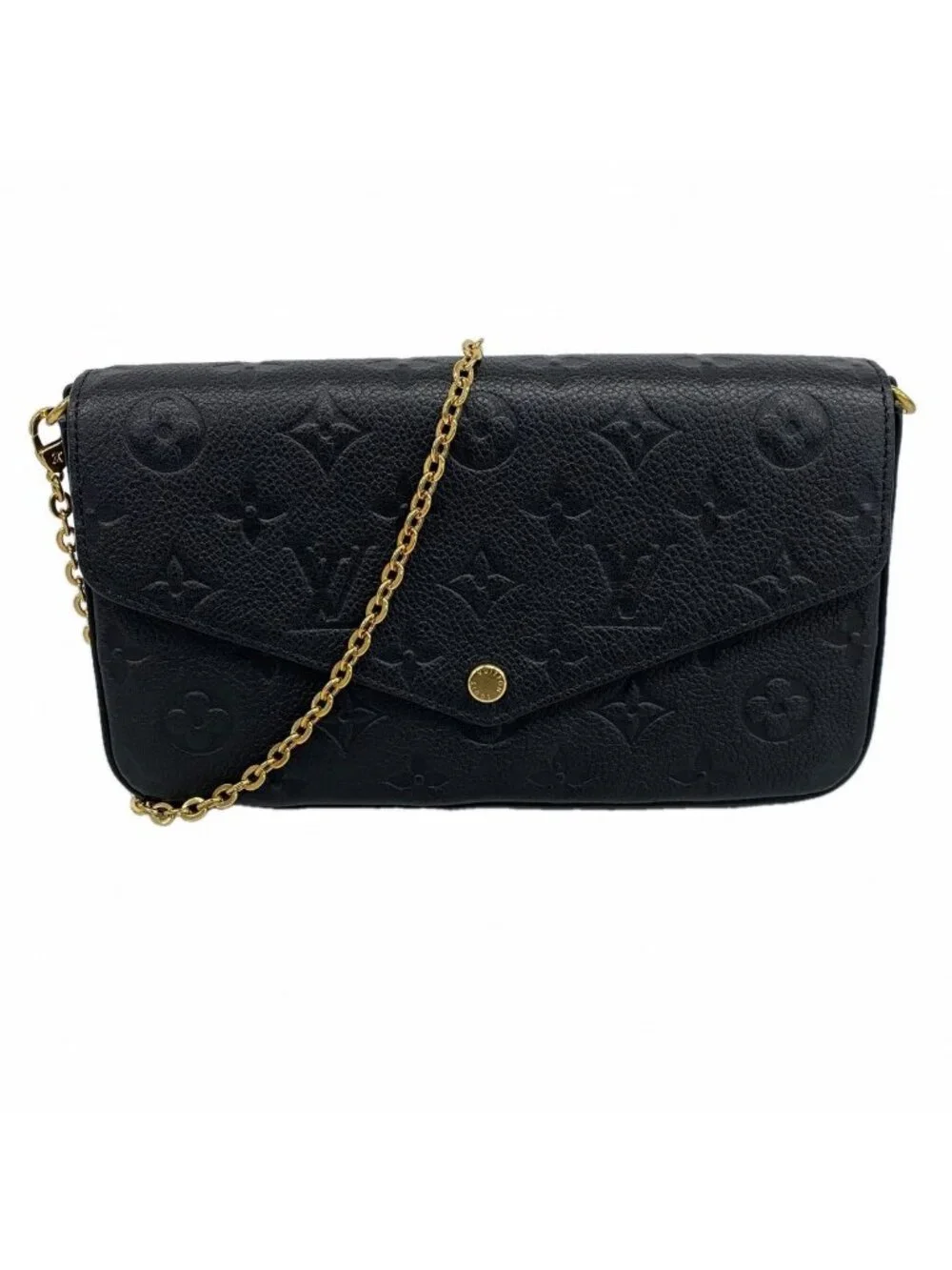 Louis Vuitton Shoulder Wallet Monogram Empreinte Pochette Felicity Noir